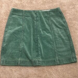 Green corduroy skirt
